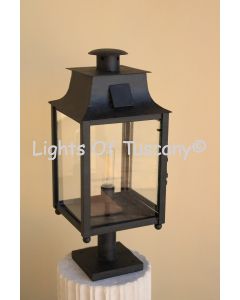 7357-1P Mediterranean Traditional Outdoor Iron Post Light