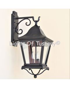 7361-3 Traditional Colonial Style Outdoor Iron Wall Lantern