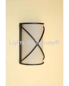 7407-1ACL Contemporary Outdoor/Indoor Iron Pocket Wall Light