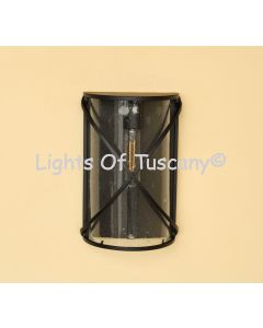 7407-1GL Contemporary Outdoor/Indoor Iron Pocket Wall Light