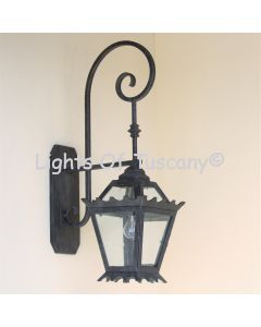 7456-1 Contemporary-Spanish Wrought Iron Outdoor  Lantern