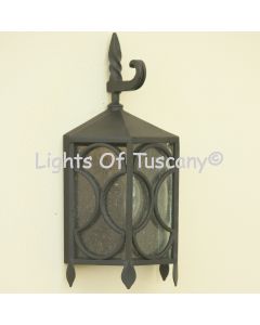 Contemporary Wrought Iron Wall Lantern 7466-1