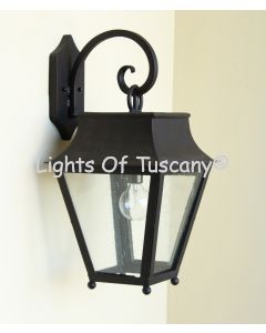 heavy duty iron lighting, commercial grade iron lighting, modern outdoor lighting, outdoor wall light, contemporary outdoor light, urban style outdoor light, transitional style lighting, colonial lighting, New England Style Lantern, urban style outdoor li