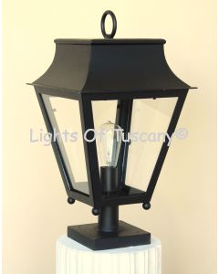 7494-1P Meditteranean Traditional Outdoor Iron Post Light