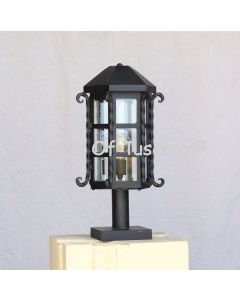 7530-1P Spanish Revival / Santa Barbara Style Pier Mount Post Light for Column