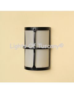 7571-1ACL Contemporary Outdoor/Indoor Iron Wall Pocket Light