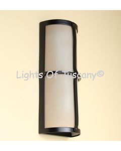 7572-2ACL Contemporary Outdoor/Indoor Iron Wall Pocket Light
