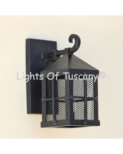 7617-1 Contemporary Spanish Style Wall Lantern with Mesh
