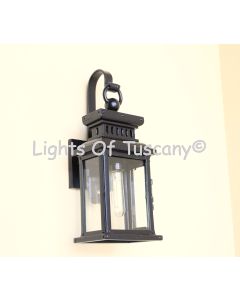 7742-1 Mediterranean Contemporary Outdoor Iron Wall Lantern