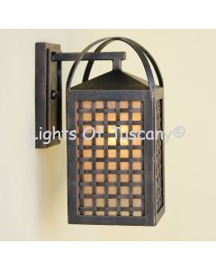 Modern iron outdoor wall light lantern