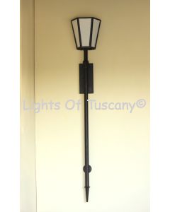 7961-1 Contemporary Style Outdoor Torch Wall Light