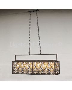 Contemporary Spanish Style Wrought Iron Chandelier