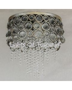 Contemporary Crystal Chandelier/ Semi-Flush