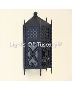 8118-1 Gothic Style Wrought Iron Outdoor Pocket Lantern