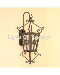 8130-1 Contemporary-Spanish Wrought Iron Lantern