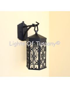 8133-1 Spanish Contemporary Outdoor Iron Wall Lantern