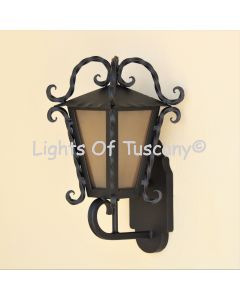 8160-1 Tuscan Mediterranean Style Iron Outdoor Wall Lantern