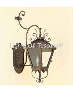 Tuscan Wrought Iron Light, Decorative outdoor iron wall lantern, decorative lantern, gothic wall lantern, gothic light, harry potter light,  castle light, medieval iron light, medieval lantern, church lighting,