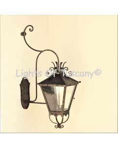 8223-4 Mediterranean-Tuscan Style Decorative Iron Outdoor Wall Lantern