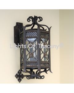 Gothic Style Outdoor Wall Light, Gothic Exterior Wall Light, Gothic Revival Outdoor Light, Old World Revival Lighting, Revival Lighting, Moroccan Style Lighting, Moroccan Lantern, Moorish Lantern, Exterior Lighting, Spanish Revival Lighting
