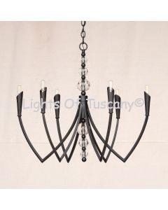 9015-6 Wrought Iron Contemporary Style Chandelier