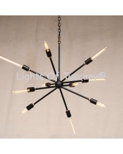 9018-8 Wrought Iron Contemporary Style Chandelier