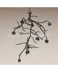9055-10 Contemporary Wrought Iron ‘Branch’ Chandelier 