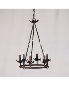 Rustic Chandelier, Flower Chandelier, Cabin Style Lighting, Rustic Lighting, Flower Petal Chandelier