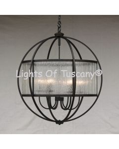 Contemporary Wrought Iron Chandelier 