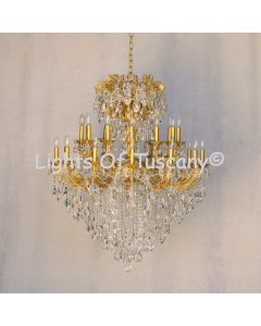 9725-16 Wrought Iron Crystal Chandelier