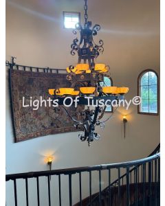 GALLERY - CUSTOM XL CHANDELIER WITH ALABASTER