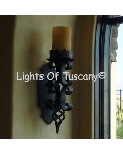 Custom Spanish Revival wall sconce