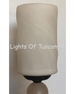 Off White Glass Candle