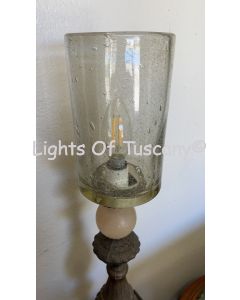 Seeded Glass Candle