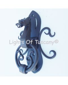 Door knocker with medieval/castle style dragon design