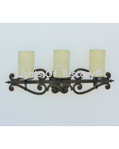 Bathroom Bar-Tuscan-Hand Forged-Wrought Iron , Bathroom Vanity Light, Spanish Vanity Light, Rustic Vanity Light, LED Vanity Light, Bathroom Bar Light