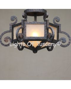 Spanish Style Semi Flush Lighting Fixture