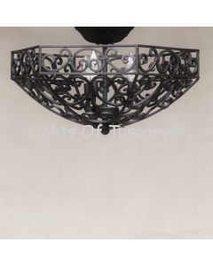 Spanish Revival Semi Flush ceiling fixture.