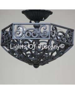 Semi-Flush-Hand Forged-Wrought Iron