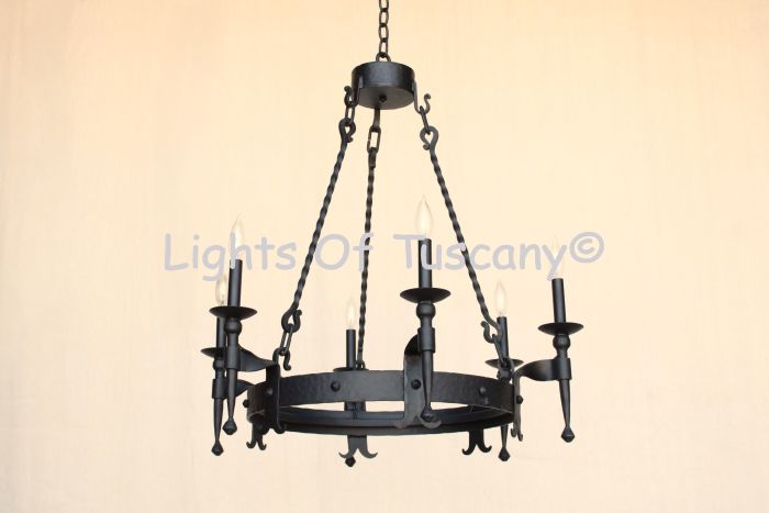 1302-6 Iron Chandelier