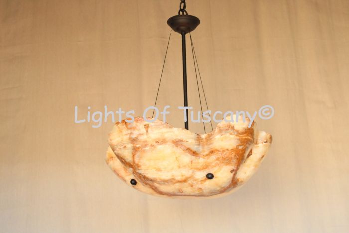 4275-6ONX  Real Stone Hanging Pendant Light 