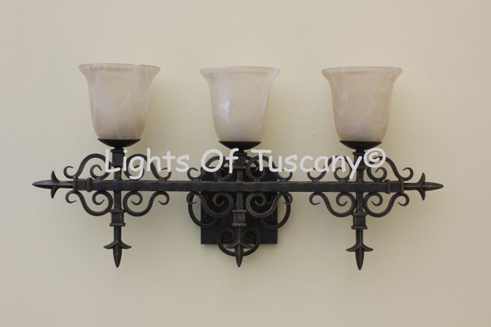 Lights of Tuscany 5580-3 Spanish Wrought Iron Vanity Bathroom Lights