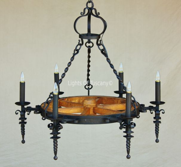 Rustic Chandelier, Wheel Chandelier, Wooden Wheel Chandelier, Rustic Wheel Chandelier, Wrought Iron Wheel Chandelier, Rustic Farmhouse Chandelier, Kitchen Island Chandelier, Kitchen Chandelier, Farmhouse Country Style Chandelier, Industrial Chandelier, re