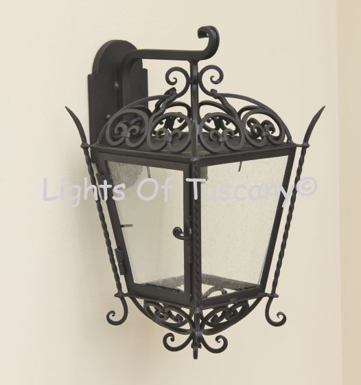 7132-1 Spanish Revival / Mediterranean Style Wrought Iron Outdoor Wall Light