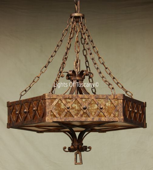 Contemporary-Tuscany-hanging-Hand-Forged Wrought Iron/ Contemporary pendant