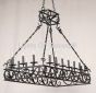 1293-20 Wrought Iron Italian Country Style Island Chandalier 