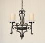 1628-3GLS Iron Chandelier