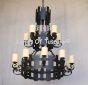 1723-15 Wrought Iron Castle Gothic Style Chandelier