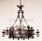 1738-6 Wrought Iron Antique Style Chandelier 