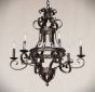 1740-6 Wrought Iron Country Italian Style Chandelier
